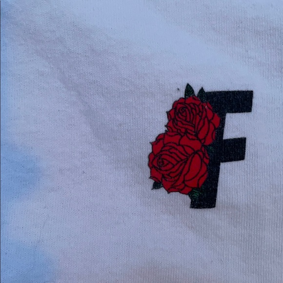 White Fairplay long sleeve tee with “F” and rose❤️ - Picture 2 of 4